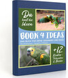 Buchcover BOOK 4 IDEAS modern | Blaustirnamazonen - Papageien in Paraguay, Notizbuch, Bullet Journal mit Kreativitätstechniken und