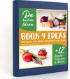 Buchcover BOOK 4 IDEAS modern | Kulinarische Kompositionen, Notizbuch, Bullet Journal mit Kreativitätstechniken und Bildern, DIN A