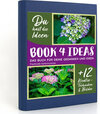 Buchcover BOOK 4 IDEAS modern | Prachtvolle Gartenhortensie, Notizbuch, Bullet Journal mit Kreativitätstechniken und Bildern, DIN 