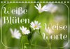 Buchcover Weiße Blüten, weise Worte (Tischkalender 2022 DIN A5 quer)