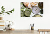 Buchcover Premium Textil-Leinwand 750 x 500 cm Quer-Format Bunter Knopfsalat | Wandbild, HD-Bild auf Keilrahmen, Fertigbild auf ho