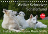 Buchcover Weißer Schweizer Schäferhund - Ein Tag im Leben einer Hundefamilie (Tischkalender 2022 DIN A5 quer)