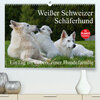 Buchcover Weißer Schweizer Schäferhund - Ein Tag im Leben einer Hundefamilie (Premium, hochwertiger DIN A2 Wandkalender 2022, Kuns