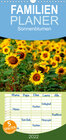 Buchcover Familienplaner Sonnenblumen (Wandkalender 2022 , 21 cm x 45 cm, hoch)