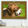 Buchcover Beste Freunde - Spielende Hunde (Premium, hochwertiger DIN A2 Wandkalender 2022, Kunstdruck in Hochglanz)