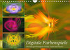 Buchcover Digitale Farbenspiele - Abstrakt geschwungene Linien, Licht und Fasern (Wandkalender 2022 DIN A4 quer)