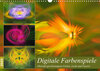 Buchcover Digitale Farbenspiele - Abstrakt geschwungene Linien, Licht und Fasern (Wandkalender 2022 DIN A3 quer)