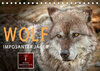 Buchcover Wolf - Imposanter Jäger (Tischkalender 2022 DIN A5 quer)