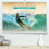 Buchcover Kitesurfen: Mit Drachen am Meer (Premium, hochwertiger DIN A2 Wandkalender 2022, Kunstdruck in Hochglanz)