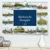 Buchcover Sächsische Dampfer Aquarelle (Premium, hochwertiger DIN A2 Wandkalender 2023, Kunstdruck in Hochglanz)
