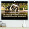 Buchcover Freies Formenspiel (Premium, hochwertiger DIN A2 Wandkalender 2023, Kunstdruck in Hochglanz)