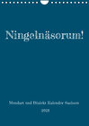 Buchcover Ningelnäsorum! Mundart und Dialekt Kalender Sachsen (Wandkalender 2023 DIN A4 hoch)