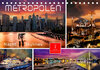 Buchcover Metropolen - Nacht Skylines (Tischkalender 2023 DIN A5 quer)