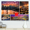 Buchcover Metropolen - Nacht Skylines (Premium, hochwertiger DIN A2 Wandkalender 2023, Kunstdruck in Hochglanz)