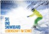 Buchcover Ski und Snowboard - Leidenschaft im Schnee (Tischkalender 2024 DIN A5 quer), CALVENDO Monatskalender