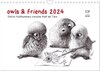 Buchcover owls & friends 2024 (Wandkalender 2024 DIN A4 quer), CALVENDO Monatskalender