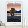 Buchcover Travelling Teddy in Europa (hochwertiger Premium Wandkalender 2024 DIN A2 hoch), Kunstdruck in Hochglanz