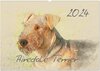 Buchcover Airedale Terrier 2024 (Wandkalender 2024 DIN A2 quer), CALVENDO Monatskalender