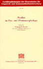 Buchcover Studies in Pre- and Protomorphology