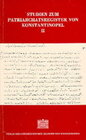 Buchcover Studium zum Patriarchatsregister von Konstantinopel / Studium zum Patriarchatsregister von Konstantinopel