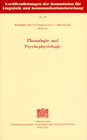 Buchcover Phonologie und Psychophysiologie
