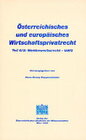 Buchcover Österreichisches und europäisches Wirtschaftsprivatrecht / Wettbewerbsrecht - UWG