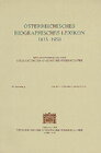 Buchcover Österreichisches Biographisches Lexikon 1815-1950 / Österreichisches Biographisches Lexikon 1815-1950