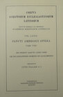 Buchcover Sancti Ambrosi opera, pars nona: De spiritu sancto libri tres, De incarnationis dominicae sacramento