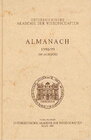 Buchcover Almanach der Akademie der Wissenschaften / Almanach der Akademie der Wissenschaften