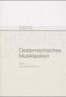 Buchcover Österreichisches Musiklexikon / Österreichisches Musiklexikon Band 1