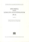 Buchcover Specimina eines Lexicon Augustinianum (SLA). Erstellt auf den Grundlagen... / Specimina eines Lexicon Augustinianum (SLA