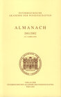 Buchcover Almanach der Akademie der Wissenschaften / 152 Jahrgang. Gebundene Ausgabe