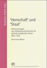 Buchcover Herrschaft und Staat