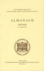 Buchcover Almanach der Akademie der Wissenschaften / Almanach 2003/2004