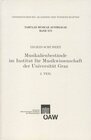 Buchcover Musikalienbestände im Institut für Musikwissenschaft der Universität Graz - 2.Teil