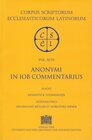 Buchcover Anonymi in Iob commentarius
