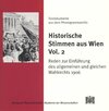 Buchcover Historische Stimmen aus Wien, Vol. 2: Reden zur Einführung des allgemeinen und gleichen Wahlrechts 1906