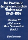 Buchcover Die Protokolle des österreichischen Ministerrates 1848-1867 Abteilung III: Das Ministerium Buol-Schauenstein Band 2
