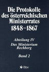 Buchcover Die Protokolle des österreichischen Ministerrates 1848-1867 Abteilung IV: Das Ministerium Rechberg Band 2