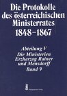 Buchcover Die Protokolle des österreichischen Ministerrates 1848-1867 Abteilung V: Die Ministerien Erzherzog Rainer und Mensdorff 