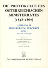 Buchcover Die Protokolle des österreichischen Ministerrates 1848-1867 Abteilung VI: Ministerium Belcredi Band 1