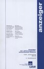 Buchcover Anzeiger der philosophisch-historischen Klasse 145. Jahrgang 2010 1. Halbband
