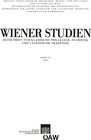 Buchcover Wiener Studien ‒ Zeitschrift für Klassische Philologie, Patristik und lateinische Tradition, Band 123/2010