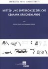 Buchcover Mittel- und Spätbronzezeitliche Keramik Griechenlands