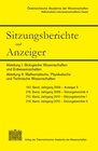 Buchcover Sitzungsberichte und Anzeiger der mathematisch-naturwissenschaftlichen Klasse, Jahrgang 2009/2010