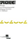Buchcover Sprachkunst. Beiträge zur Literaturwissenschaft / Sprachkunst Beiträge zur Literaturwissenschaft Jahrgang XLI/2010 2. Ha