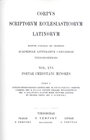 Buchcover Poetae Christani Minores. Pars I: Paulini Petricordiae carmina. Orientii carmina. Paulini Pellaei eucharisticos. Claudii