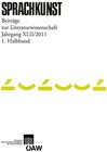 Buchcover Sprachkunst. Beiträge zur Literaturwissenschaft / Sprachkunst - Beiträge zur Literaturwissenschaft Jahrgang XLII/2011 1.