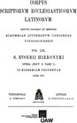 Buchcover Sancti Eusebii Hieronymi opera, sect. II, pars I: In Hieremiam prophetam libri sex