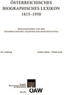 Buchcover Österreichisches Biographisches Lexikon 1815-1950 / Österreichisches Biographisches Lexikon Lieferung 64 Szaster Antoni 